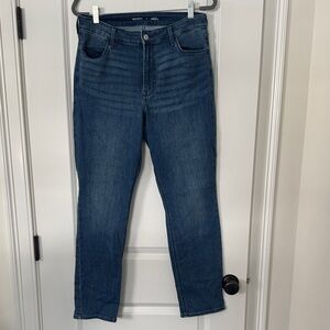 Old Navy Women's Dark Blue Straight Leg Jeans